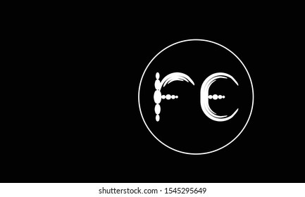 FE abstract vector logo monogram template 