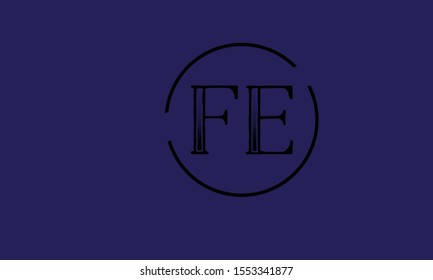 FE abstract vector logo monogram template