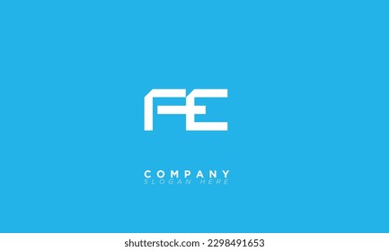 FE Alphabet letters Initials Monogram logo EF, F and E