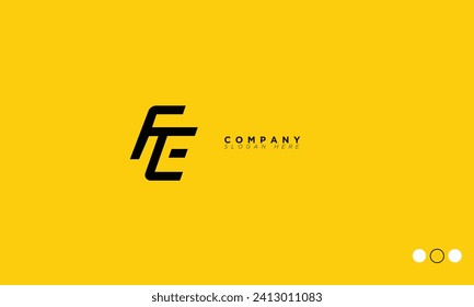 FE Alphabet letters Initials Monogram logo EF, F and E