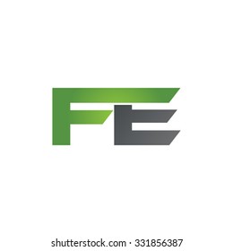 FE company linked letter logo green