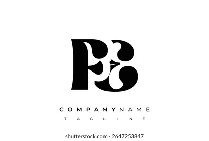 FE Creative Abstract Typography Logo Design. Elegant logo combining bold typography and creative shapes, ideal for branding and identity solutions.