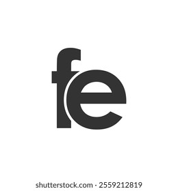 FE creative geometric initial based modern and minimal logo. Letter f e trendy fonts. Universal professional elegant techno vector design.