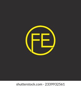 FE creative and modern vector logo design