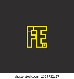 FE creative and modern vector logo design