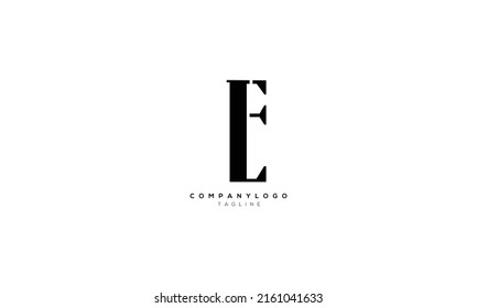FE EF Abstract initial monogram letter alphabet logo design