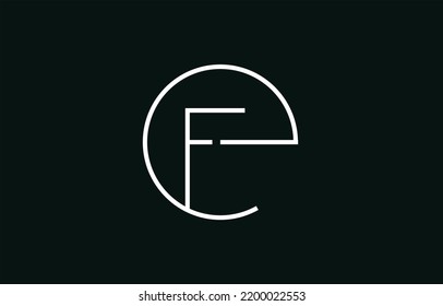 FE or EF Abstract initial monogram letter alphabet logo