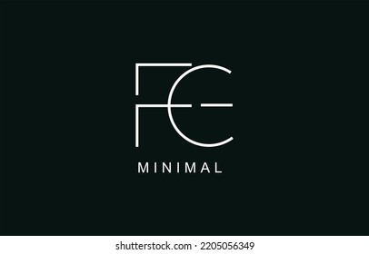FE or EF Abstract initial monogram Letter alphabet logo