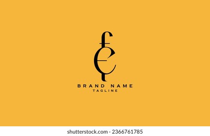 FE, EF, Abstract initial monogram letter alphabet logo design