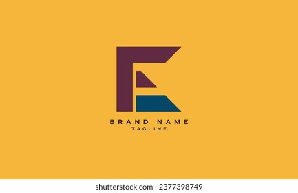 FE, EF, Abstract initial monogram letter alphabet logo design