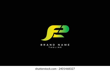 FE, EF, Abstract initial monogram letter alphabet logo design