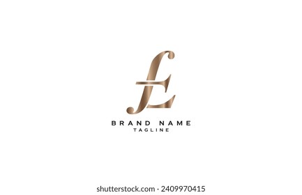 FE, EF, Abstract initial monogram letter alphabet logo design