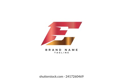 FE, EF, Abstract initial monogram letter alphabet logo design