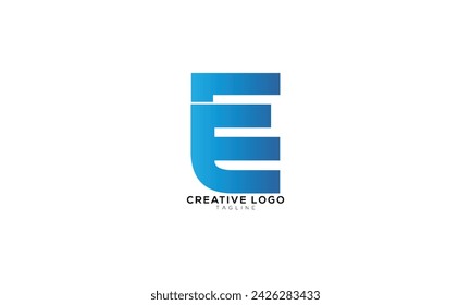 FE EF Abstract initial monogram letter alphabet logo design