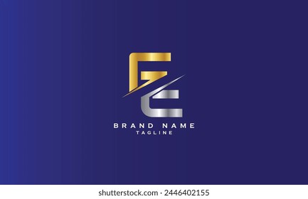 FE, EF, Abstract initial monogram letter alphabet logo design