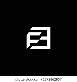 FE or EF abstract letter outstanding professional business awesome artistic branding company different colors illustration. Logo or icon or monogram design.