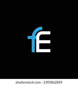 FE or EF abstract letter outstanding professional business awesome artistic branding company different colors illustration. Logo or icon or monogram design.