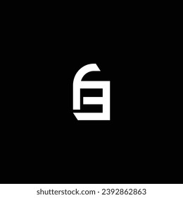 FE or EF abstract letter outstanding professional business awesome artistic branding company different colors illustration. Logo or icon or monogram design.