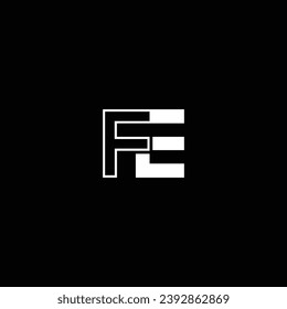 FE or EF abstract letter outstanding professional business awesome artistic branding company different colors illustration. Logo or icon or monogram design.