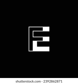 FE or EF abstract letter outstanding professional business awesome artistic branding company different colors illustration. Logo or icon or monogram design.