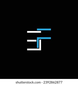 FE or EF abstract letter outstanding professional business awesome artistic branding company different colors illustration. Logo or icon or monogram design.