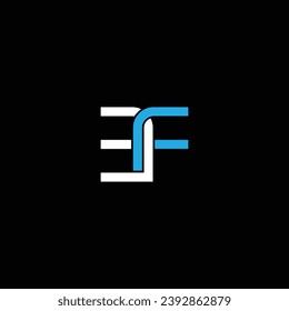 FE or EF abstract letter outstanding professional business awesome artistic branding company different colors illustration. Logo or icon or monogram design.