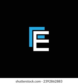 FE or EF abstract letter outstanding professional business awesome artistic branding company different colors illustration. Logo or icon or monogram design.