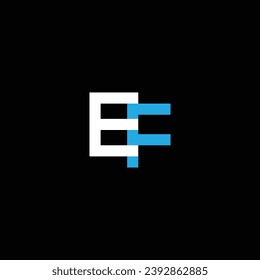 FE or EF abstract letter outstanding professional business awesome artistic branding company different colors illustration. Logo or icon or monogram design.