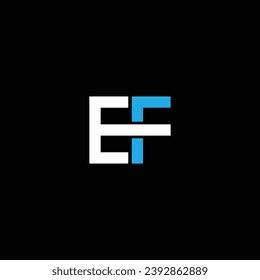 FE or EF abstract letter outstanding professional business awesome artistic branding company different colors illustration. Logo or icon or monogram design.