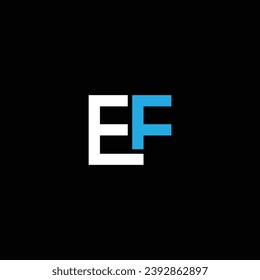 FE or EF abstract letter outstanding professional business awesome artistic branding company different colors illustration. Logo or icon or monogram design.