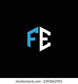 FE or EF abstract letter outstanding professional business awesome artistic branding company different colors illustration. Logo or icon or monogram design.