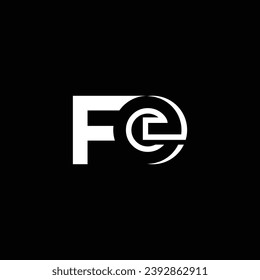 FE or EF abstract letter outstanding professional business awesome artistic branding company different colors illustration. Logo or icon or monogram design.