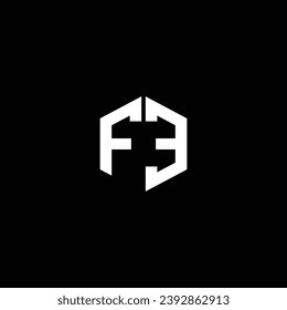FE or EF abstract letter outstanding professional business awesome artistic branding company different colors illustration. Logo or icon or monogram design.