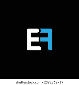 FE or EF abstract letter outstanding professional business awesome artistic branding company different colors illustration. Logo or icon or monogram design.