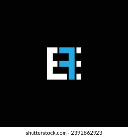 FE or EF abstract letter outstanding professional business awesome artistic branding company different colors illustration. Logo or icon or monogram design.
