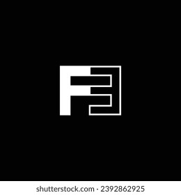 FE or EF abstract letter outstanding professional business awesome artistic branding company different colors illustration. Logo or icon or monogram design.