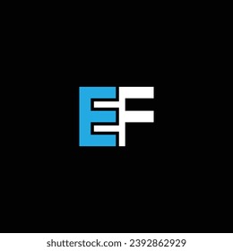 FE or EF abstract letter outstanding professional business awesome artistic branding company different colors illustration. Logo or icon or monogram design.
