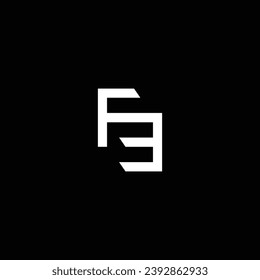 FE or EF abstract letter outstanding professional business awesome artistic branding company different colors illustration. Logo or icon or monogram design.