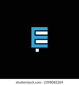 FE or EF abstract letter outstanding professional business awesome artistic branding company different colors illustration. Logo or icon or monogram design.