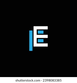 FE or EF abstract letter outstanding professional business awesome artistic branding company different colors illustration. Logo or icon or monogram design.
