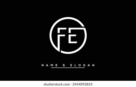 FE, EF Abstract Letters Logo Monogram