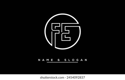 FE, EF Abstract Letters Logo Monogram