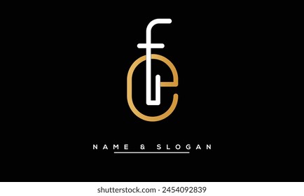 FE, EF Abstract Letters Logo Monogram