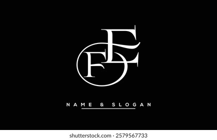 FE, EF Abstract Letters Logo Monogram