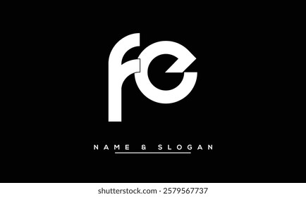 FE, EF Abstract Letters Logo Monogram