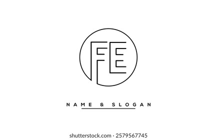 FE, EF Abstract Letters Logo Monogram