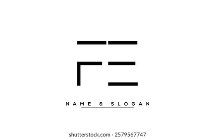 FE, EF Abstract Letters Logo Monogram