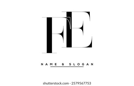 FE, EF Abstract Letters Logo Monogram