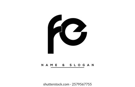 FE, EF Abstract Letters Logo Monogram