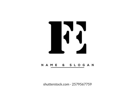 FE, EF Abstract Letters Logo Monogram